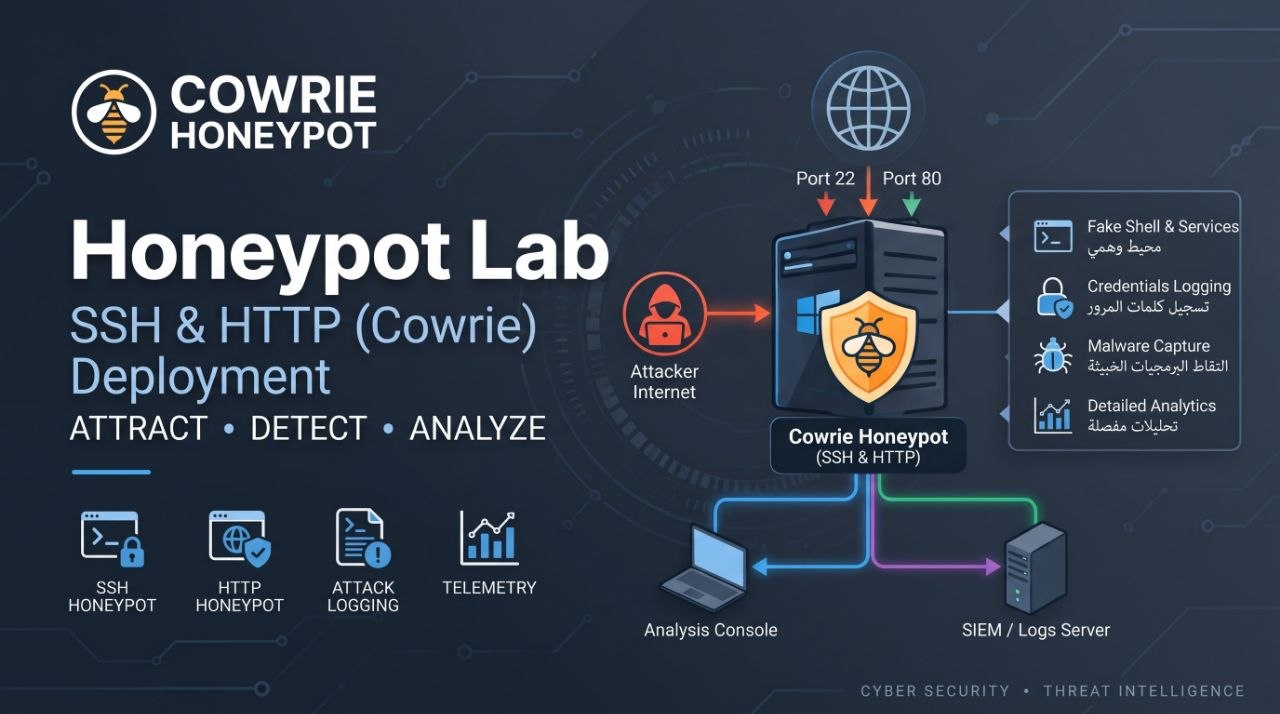 SSH and HTTP honeypot with Cowrie